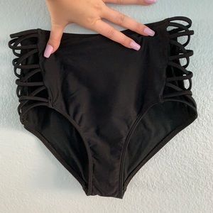 black bathing suit bottoms